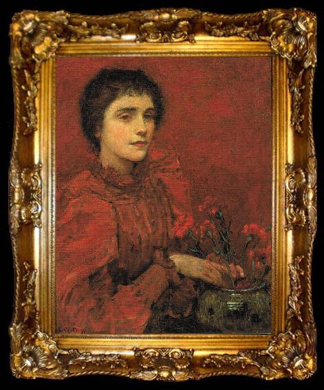 framed  Charles W. Bartlett Study in Red, ta009-2